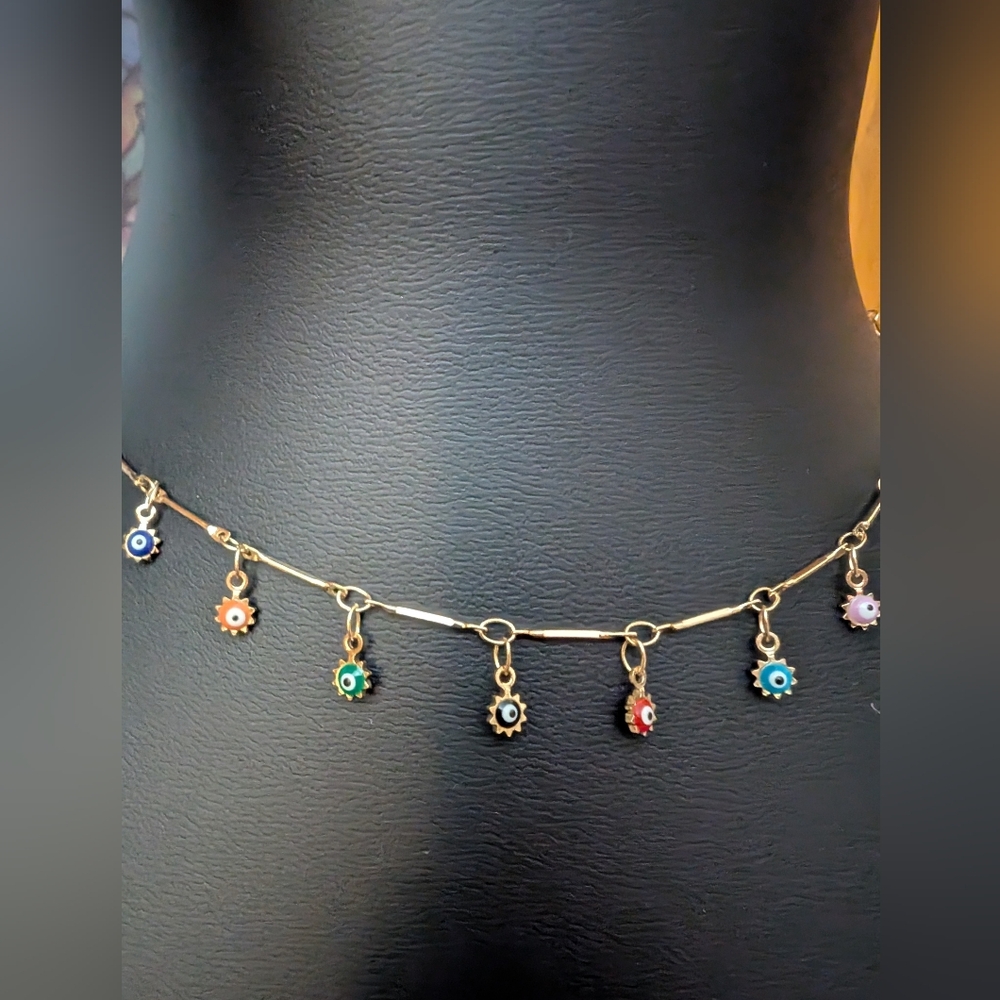 Aerie Evil Eye Charm Necklace - Like New - Picture 2 of 4
